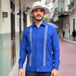 GUAYABERA GRECA AZUL REY