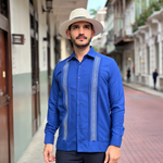 GUAYABERA GRECA AZUL REY