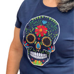 PLAYERA CATRINA CONTORNO BLANCO