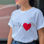 PLAYERA RITMO CORAZÓN DAMA