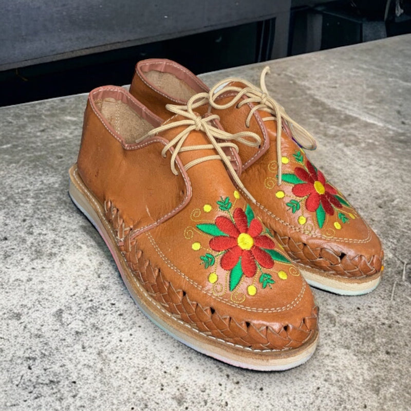 RED FLOWER SHOES