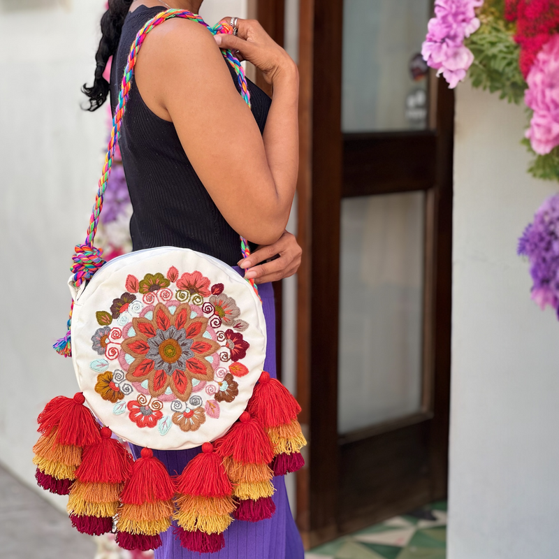 BOLSA MANDALA POM POM