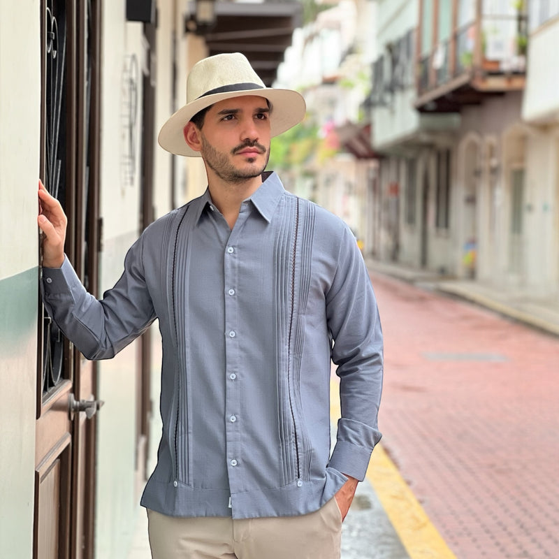 GUAYABERA CELESTUN GRIS