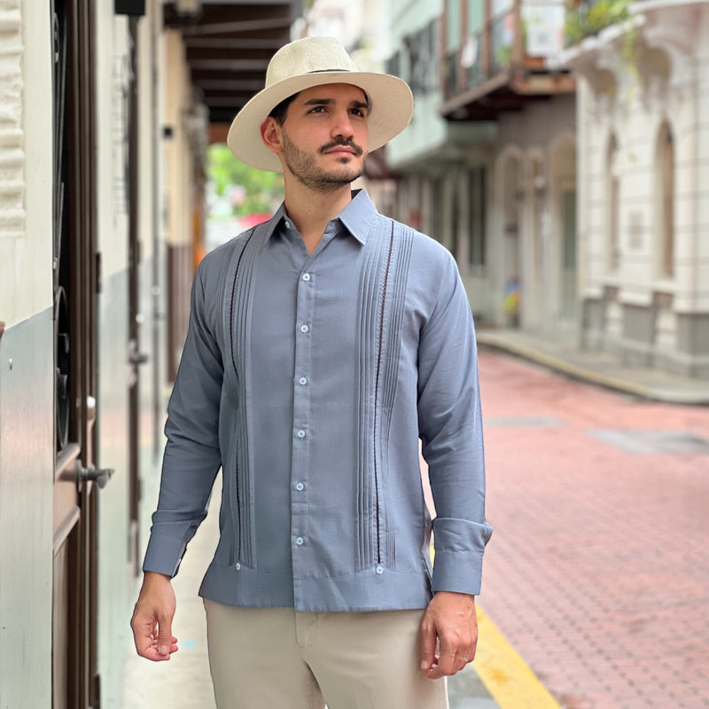 GUAYABERA CELESTUN GRIS