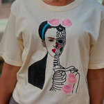 PLAYERA FRIDA ESQUELETO