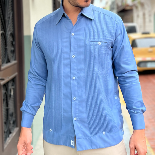 GUAYABERA CUNCUNUL AZUL