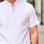 GUAYABERA CUZAMA BLANCA MANGA CORTA