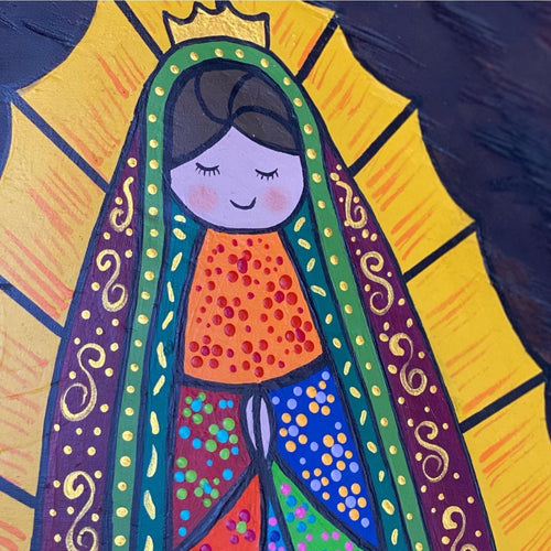 PINTURA VIRGEN DE GUADALUPE EN TEONCO