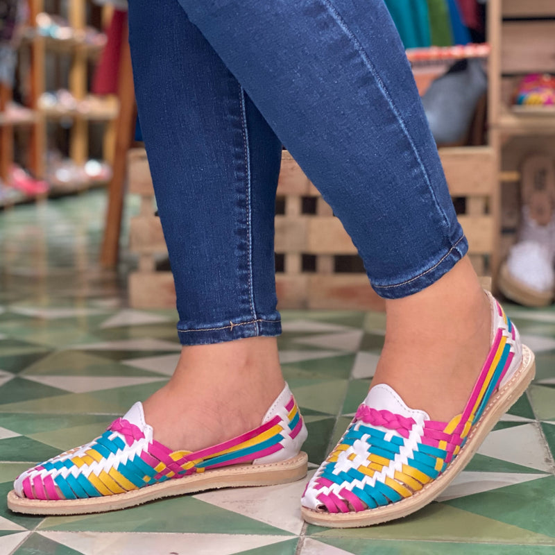 FLATS TRENZA BLANCO MULTICOLOR