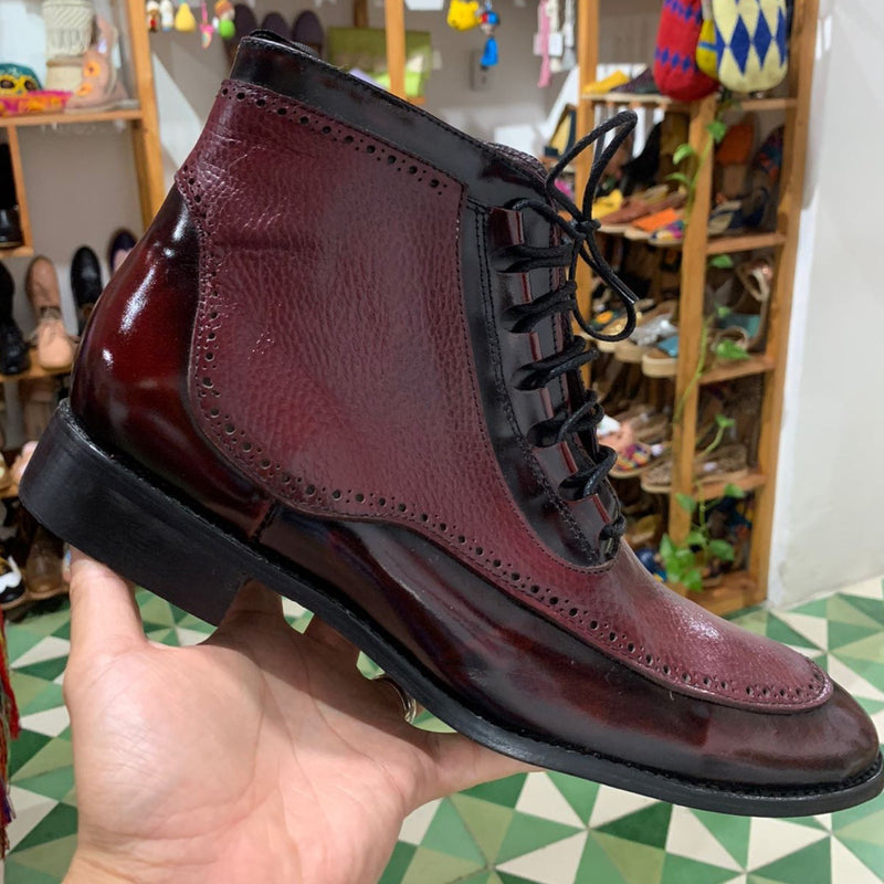 BOTAS CAMALEÓN ROJO VINO (dañada)